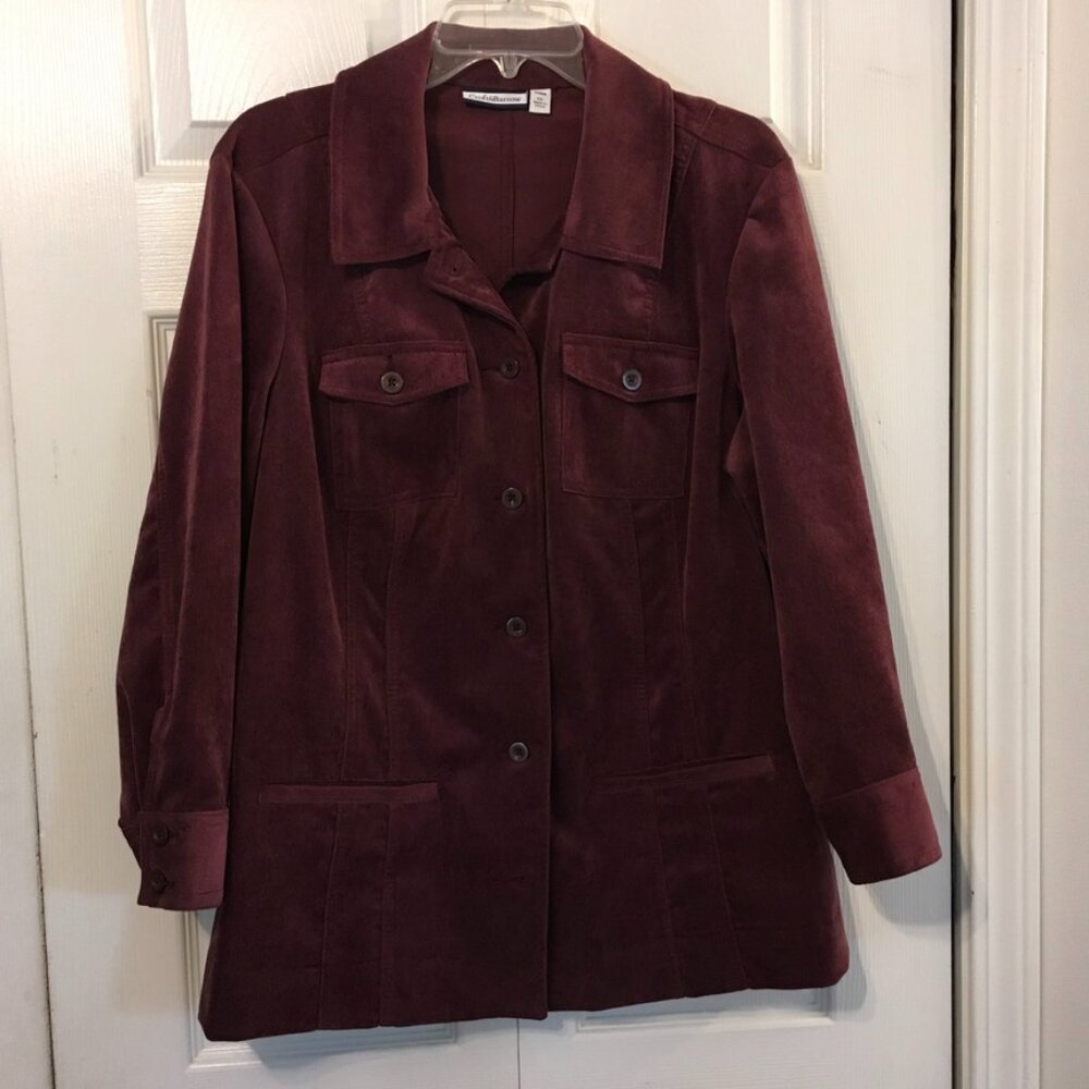 Croft & Barrow Corduroy Jacket Button Front